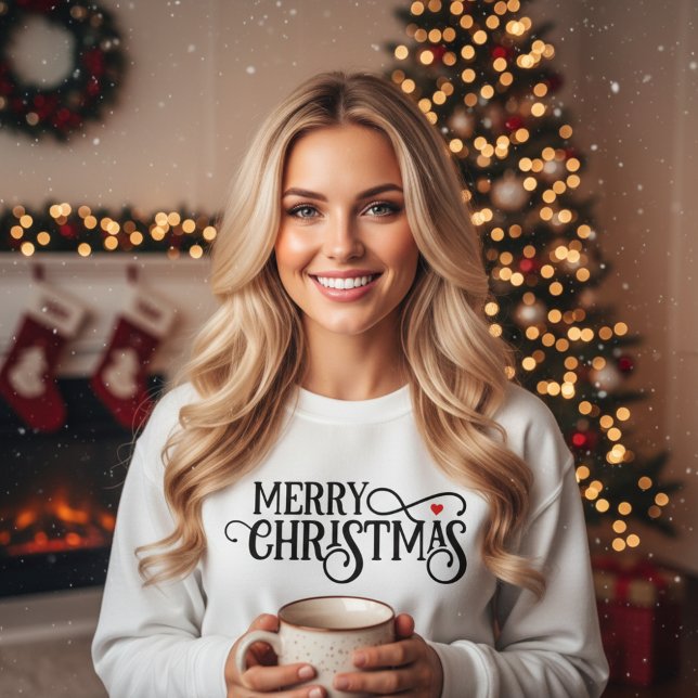 Sweatshirt Élégant Script Joyeux Noël  (Créateur téléchargé)