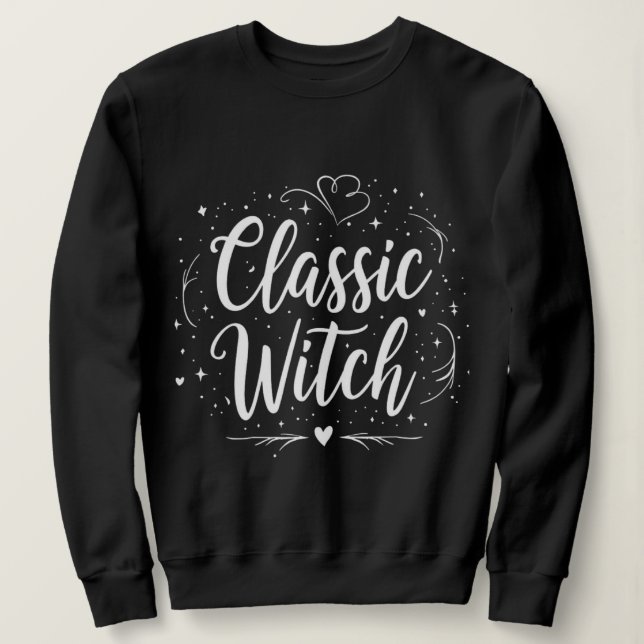 Sweatshirt Élégant style classique de calligraphie sorcière H (Design devant)