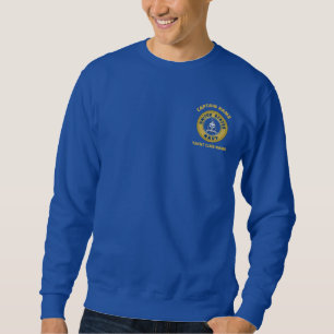 Sweatshirt Elégante Ancre or nautique capitaine de bateau sum