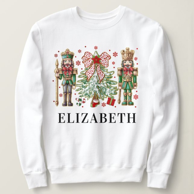 Sweatshirt Élégante Chinoiserie Nutcracker Xmas Vibes de vaca (Design devant)