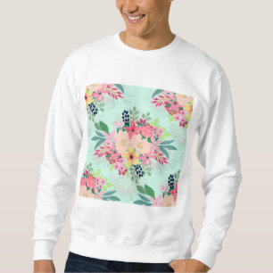 Sweatshirt Elégante peinture à l'aquarelle florale à la menth