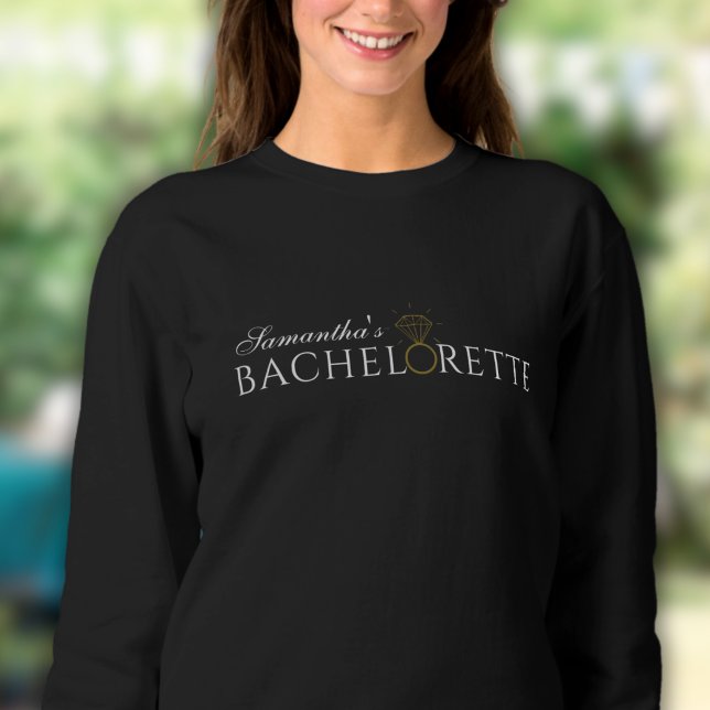 Sweatshirt Élégante Soirée de Bachelorette noire (Créateur téléchargé)