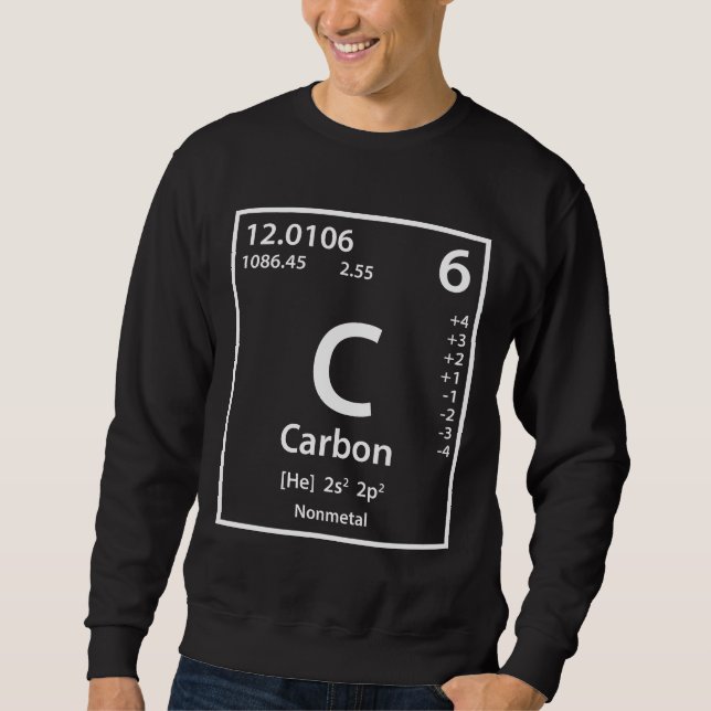 Sweatshirt Élément Carbone (blanc) (Devant)