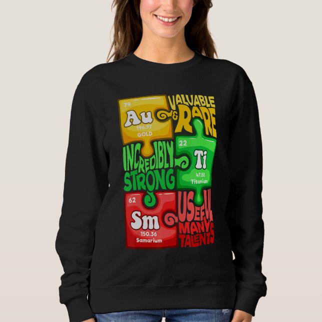 Sweatshirt Élément chimique autistique (Devant)