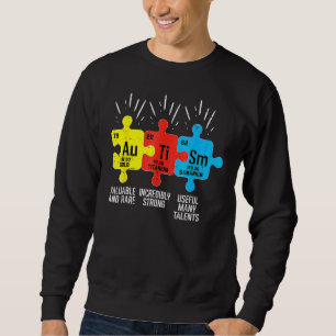 Sweatshirt Éléments autistes Tableau périodique Sensibilisati