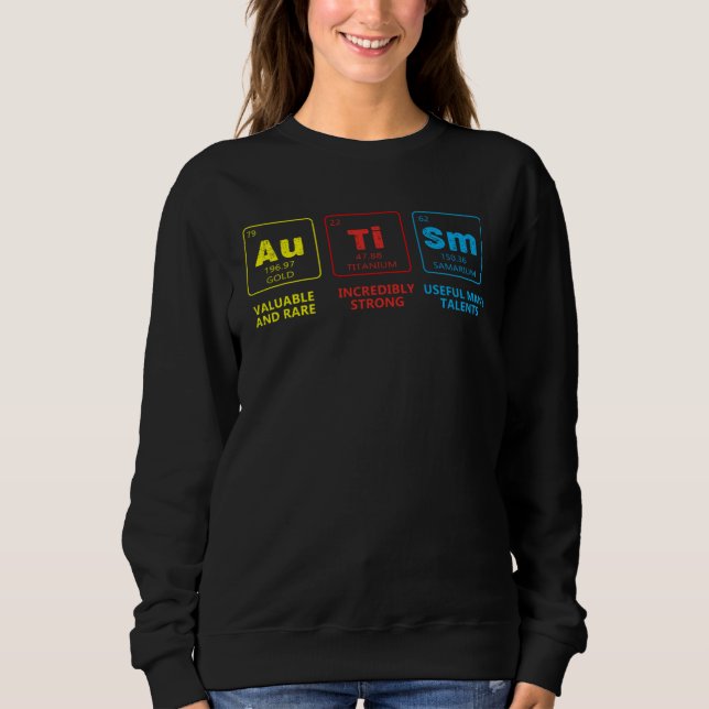 Sweatshirt Éléments de sensibilisation à l'autisme Tableau pé (Devant)