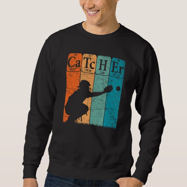 Sweatshirt Éléments de tableau périodique de baseball Nerd Ba (Devant)