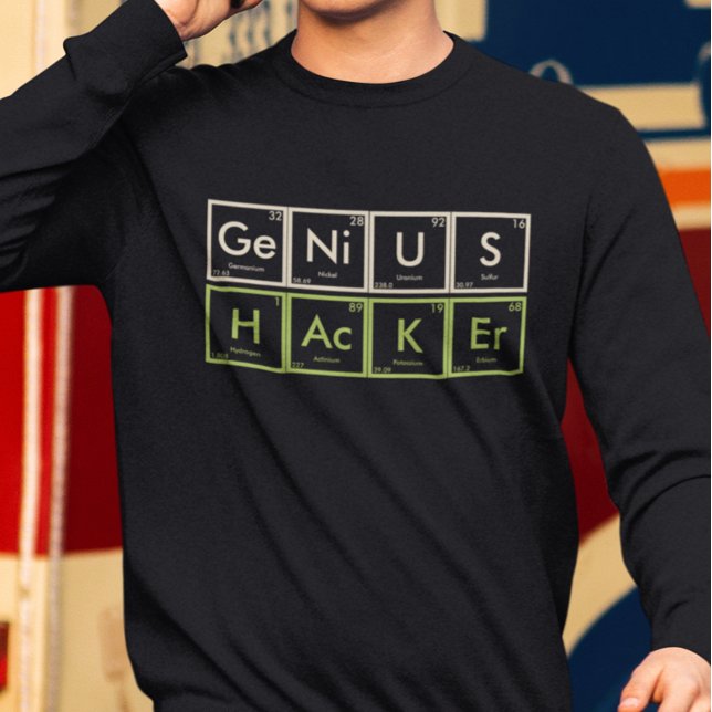 Sweatshirt Éléments Périodiques amusants Génial Hacker (Créateur téléchargé)