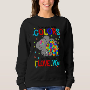 Sweatshirt Elephan Je vois tes vraies couleurs Puzzle Pièce A