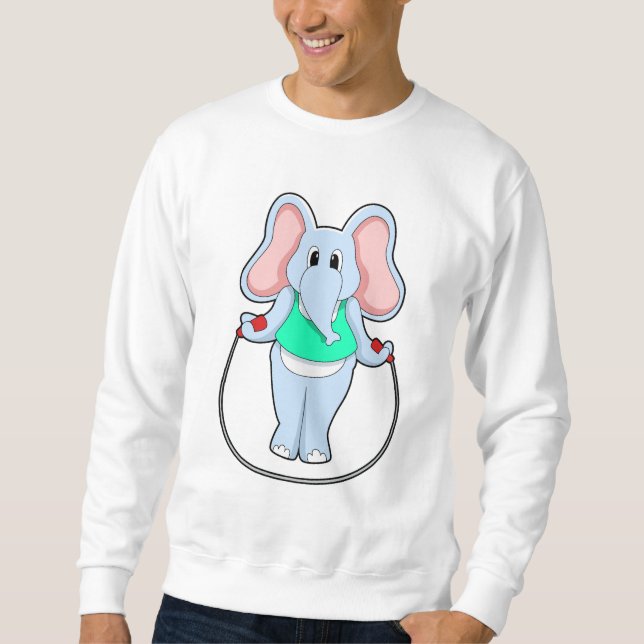 Sweatshirt Éléphant à Fitness avec Corde à sauter.PNG (Devant)