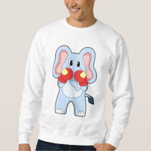 Sweatshirt Eléphant à la boxe avec gants de boxe
