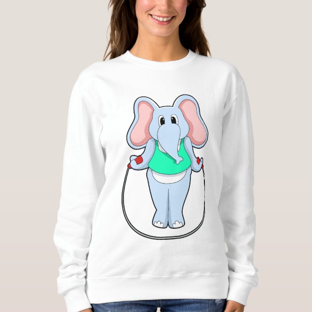 Sweatshirt Eléphant à la condition physique avec corde de sau (Devant)