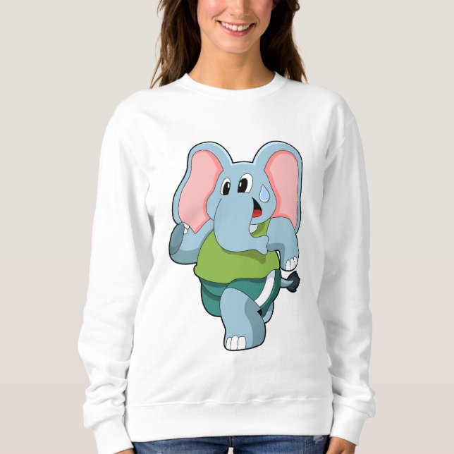 Sweatshirt Eléphant à la course (Devant)