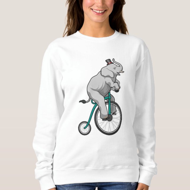 Sweatshirt Eléphant au cirque avec vélo (Devant)