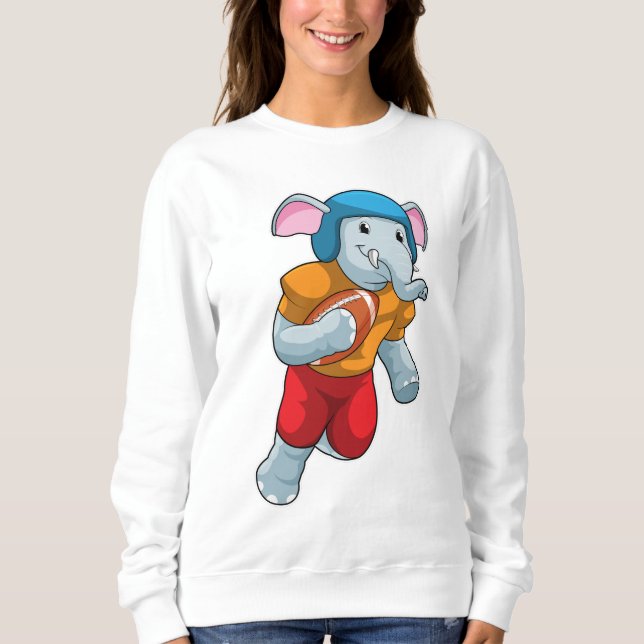 Sweatshirt Elephant au football (Devant)