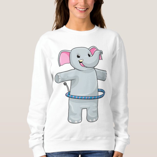Sweatshirt Eléphant au sport avec pneus Fitness (Devant)