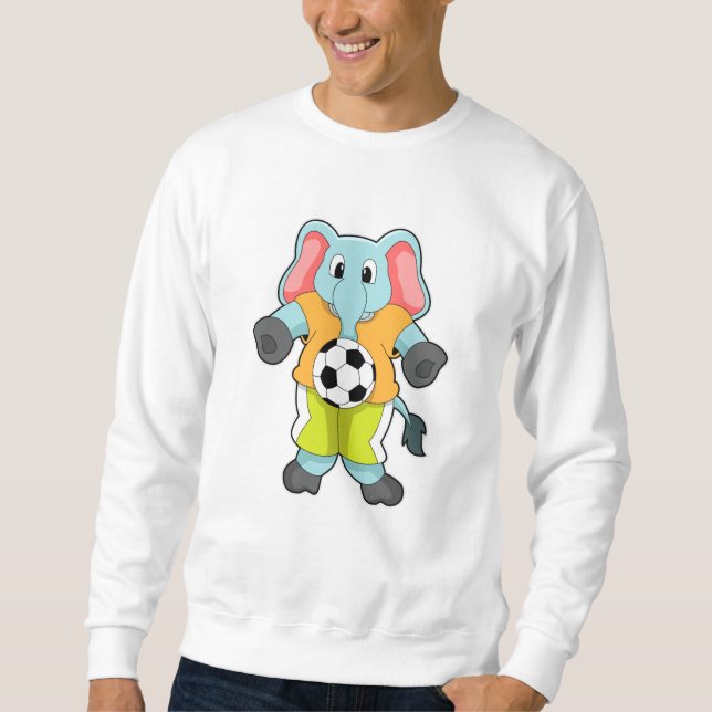 Sweatshirt Eléphant au sport de football (Devant)