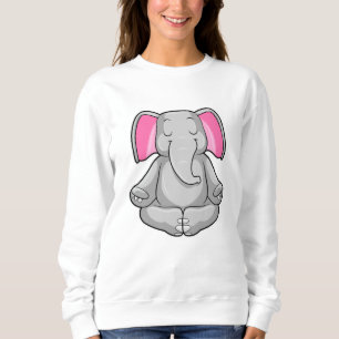 Sweatshirt Eléphant au yoga en jambe