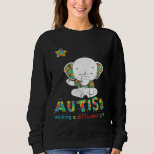 Sweatshirt Elephant Autism Walking A Different Path Fitted