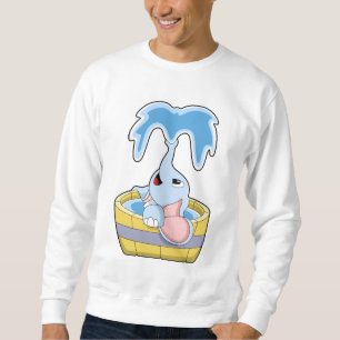 Sweatshirt Éléphant avec baignoire pleine d'eau