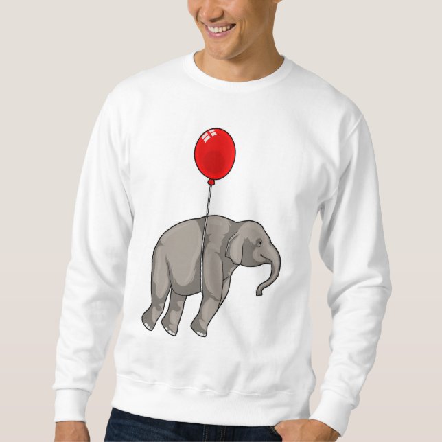 Sweatshirt Eléphant avec ballon (Devant)