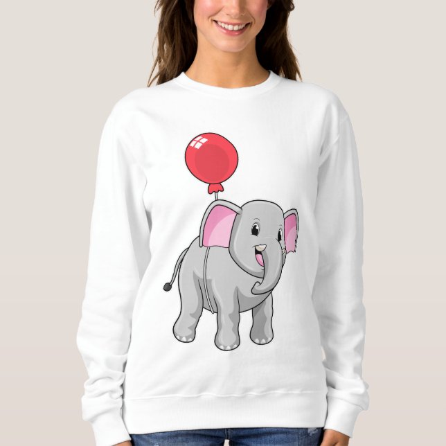 Sweatshirt Eléphant avec ballon (Devant)