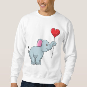 Sweatshirt Éléphant avec ballon en forme de cœur