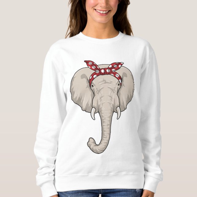 Sweatshirt Eléphant avec Bandana (Devant)