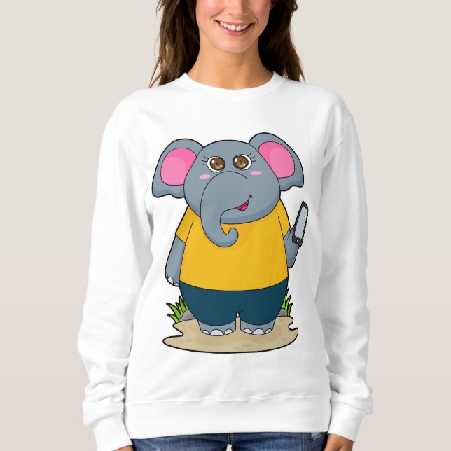 Sweatshirt Eléphant avec mobile (Devant)
