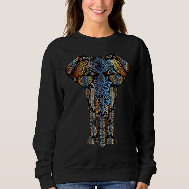Sweatshirt Eléphant coloré (Devant)