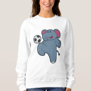 Sweatshirt Elephant comme joueur de football avec balle de fo
