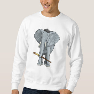 Sweatshirt Eléphant comme peintre avec pinceau