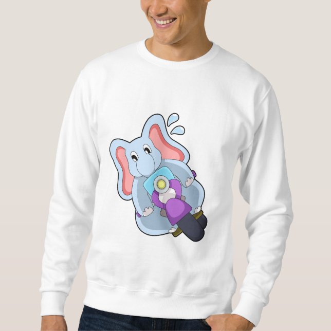 Sweatshirt Elephant comme vélo avec moto.PNG (Devant)