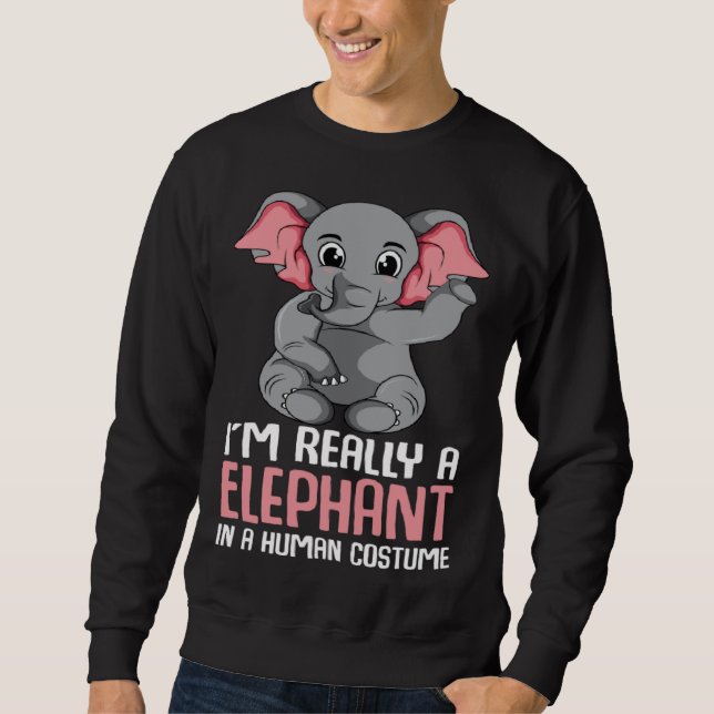 Sweatshirt Elephant Costume Girls Kids Elephant (Devant)