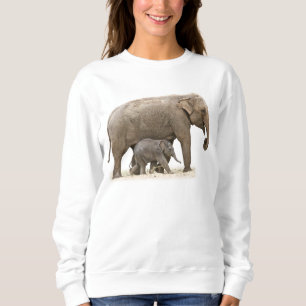 Sweatshirt Éléphant de maman et de bébé