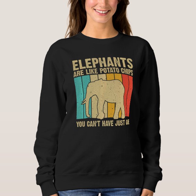 Sweatshirt Elephant For Men Women Indian Elephant Mammoth Vin (Devant)