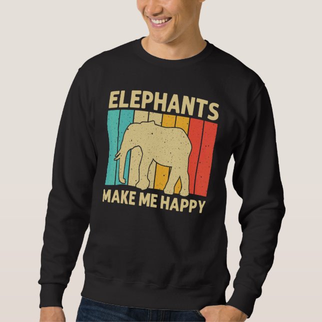 Sweatshirt Elephant For Men Women Indian Elephant Mammoth Vin (Devant)