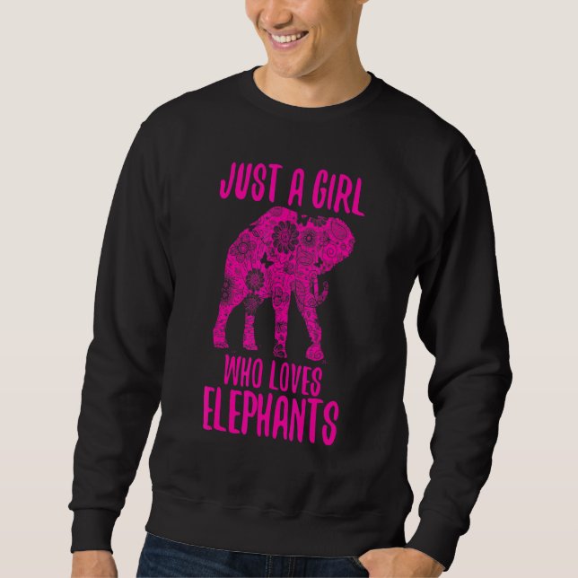 Sweatshirt Elephant Juste Une Fille Qui Aime Les Éléphants _3 (Devant)