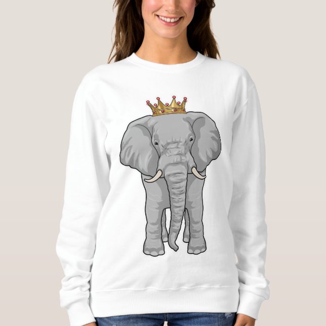 Sweatshirt Elephant King Crown (Devant)
