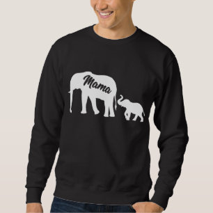 Sweatshirt Elephant maman avec bébé la fête des mères maman c