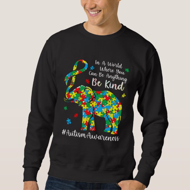 Sweatshirt Elephant Puzzle Piece Autism Awareness Month For K (Devant)