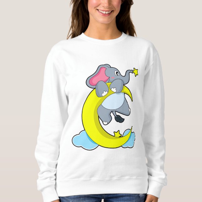 Sweatshirt Eléphant sur les nuages (Devant)