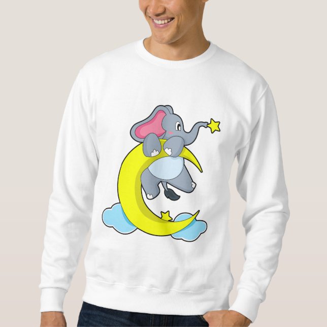 Sweatshirt Eléphant sur les nuages (Devant)