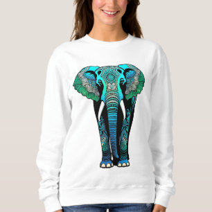 Sweatshirt Eléphant tribal coloré - Faune Artistique