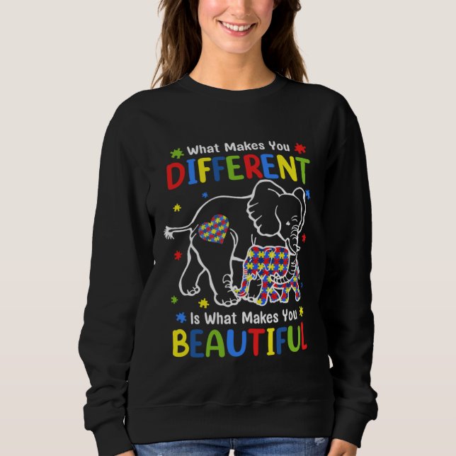 Sweatshirt Elephant What Makes You Different Autism Awareness (Devant)