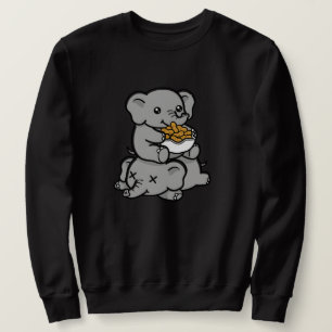 Sweatshirt Éléphants de dessin animé mignons mangeant des cac