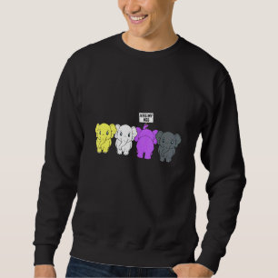 Sweatshirt Eléphants non binaires de genre
