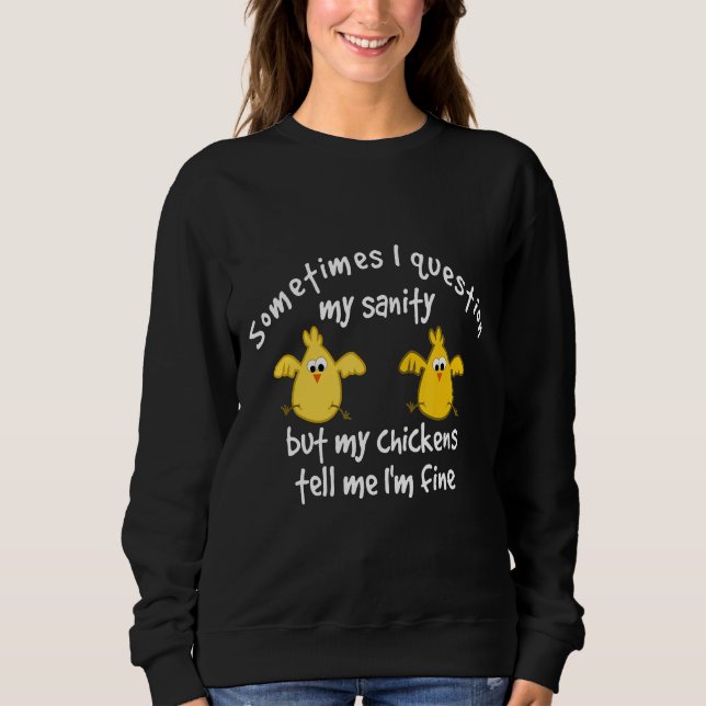 Sweatshirt Élevage de poulets Animaux de ferme de poulets Éle (Devant)