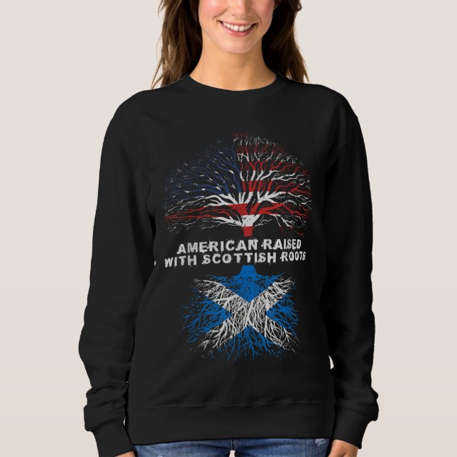 Sweatshirt Élevé américain avec Scottish Roots Scotland (Devant)