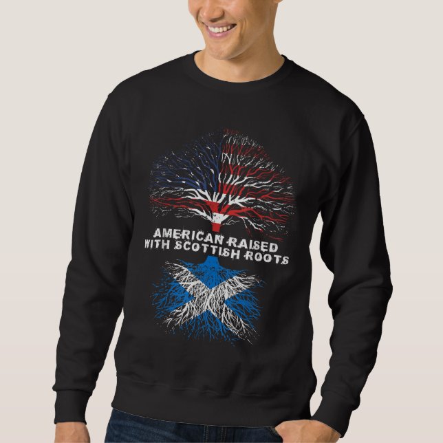 Sweatshirt Élevé américain avec Scottish Roots Scotland (Devant)